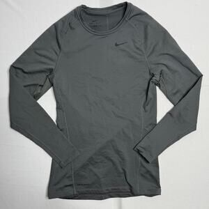 Nike Pro Dri-Fit Grey Long Sleeve Top Activewear Size Small
